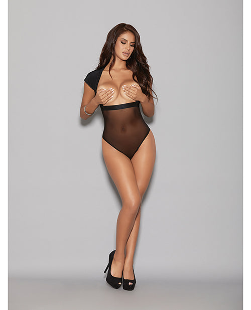 Lingerize Multiwear Teddy (customize W/your Favorite Bra) Black