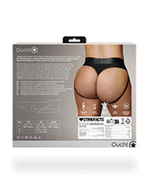 Shots Ouch Vibrating Strap On Thong W/removable Rear Straps - Black