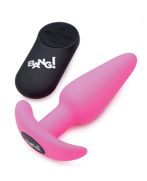 Bang! 21x Vibrating Silicone Butt Plug W/remote