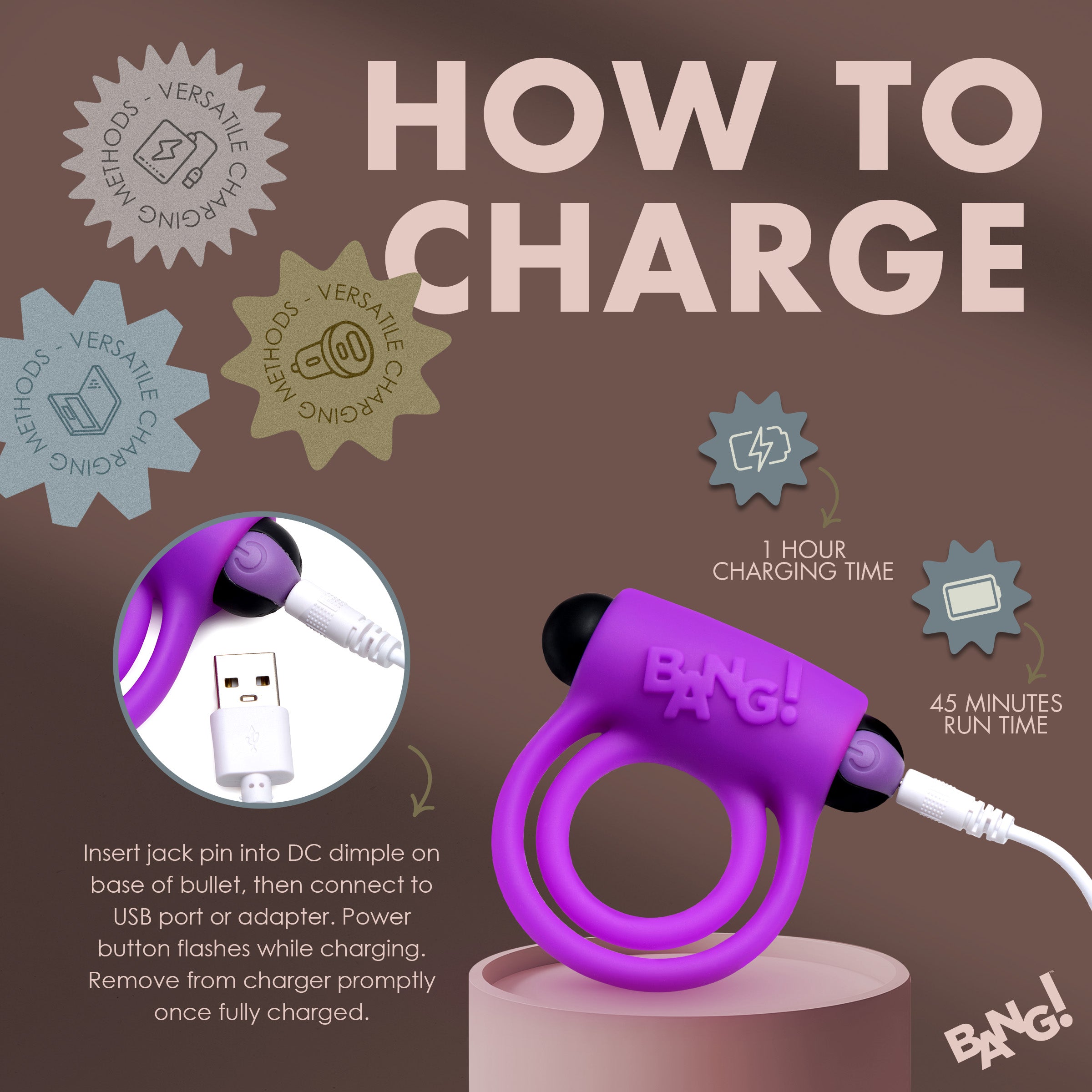 Remote Control 28x Vibrating Cock Ring And Bullet