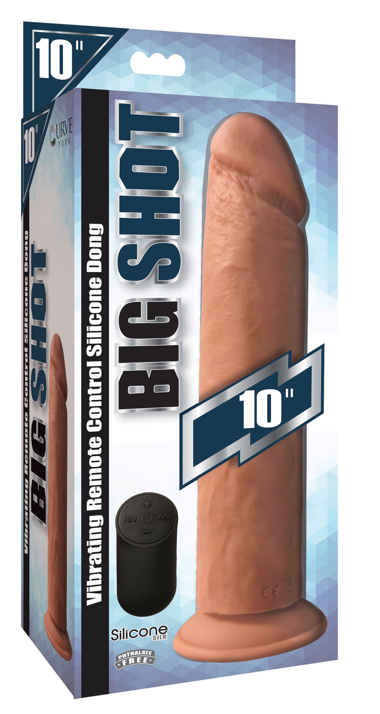 Big Shot Vibrating Remote Control Silicone Dildo