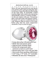 Adam & Eve Pink Gem Glass Plug
