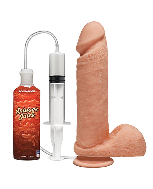 The D 8" Perfect D Squirting w/Balls - Vanilla
