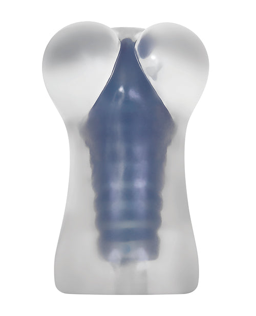 Adam & Eve Intensity Power Stroker - Clear/Blue