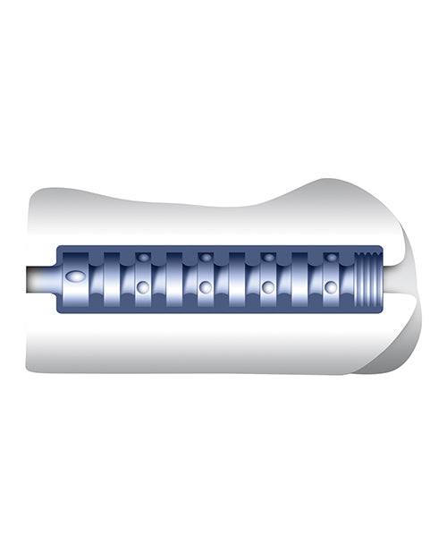 Adam & Eve Intensity Power Stroker - Clear/Blue