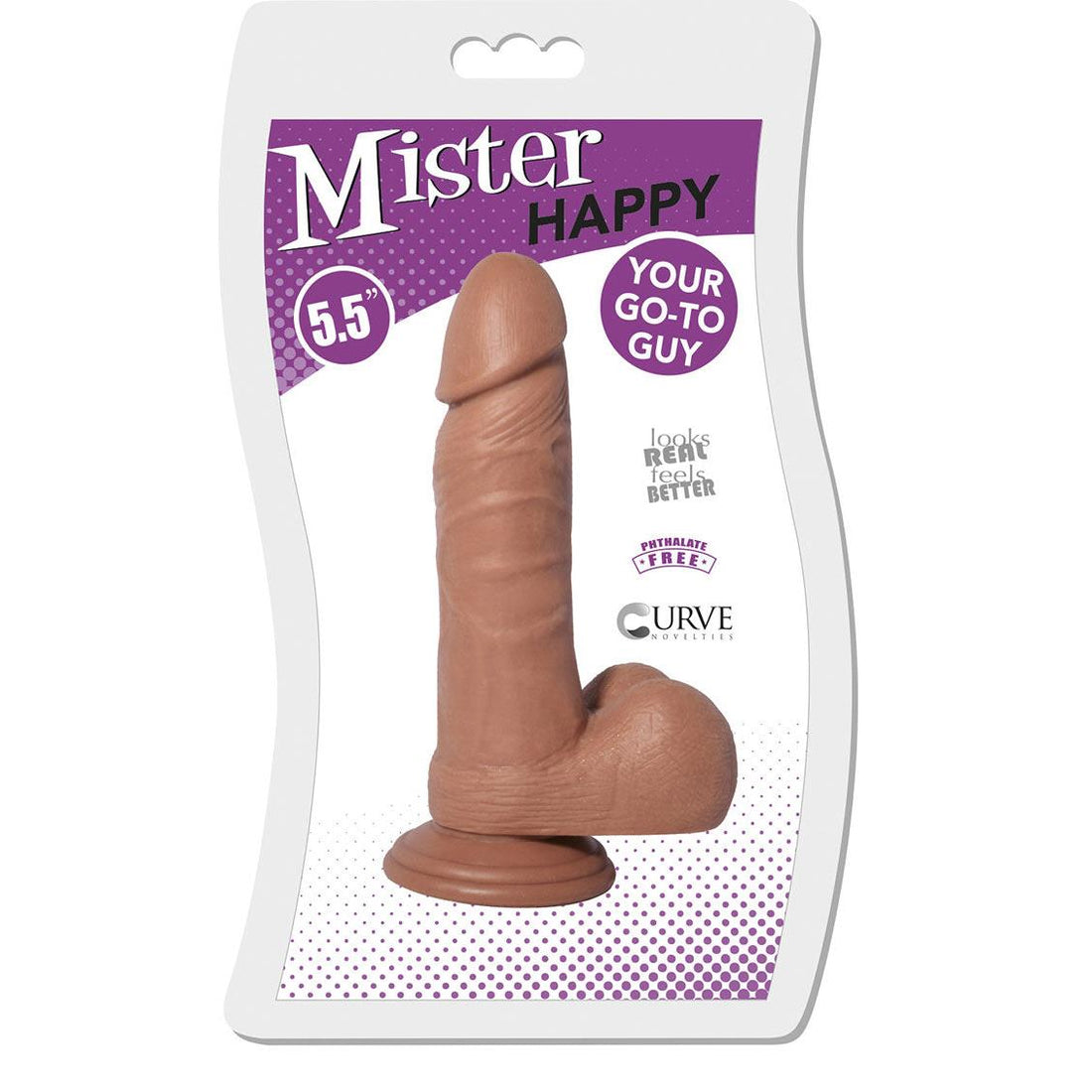 Mister Happy 5.5 Inch Dildo With Balls - Tan