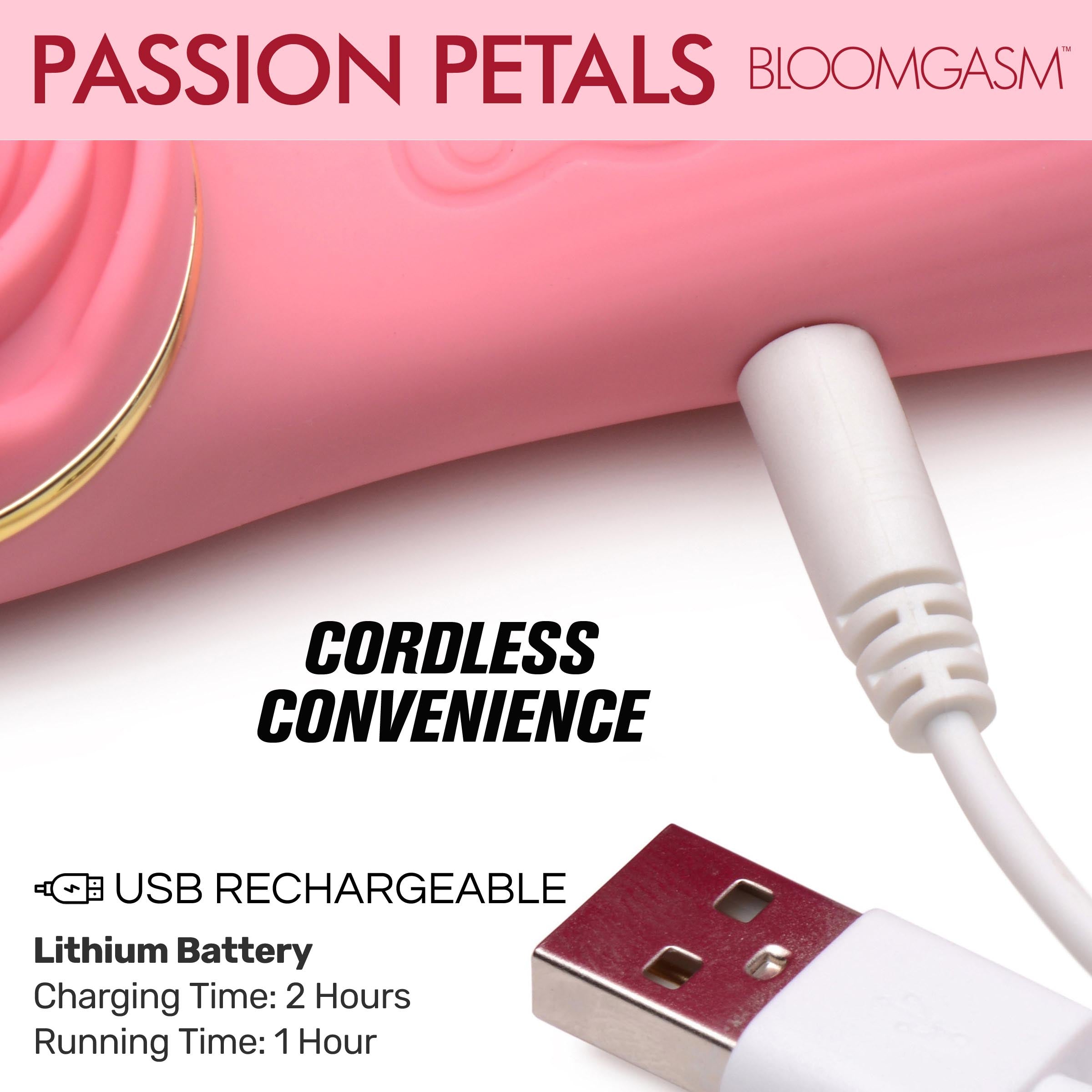 Passion Petals 10x Silicone Suction Rose Vibrator