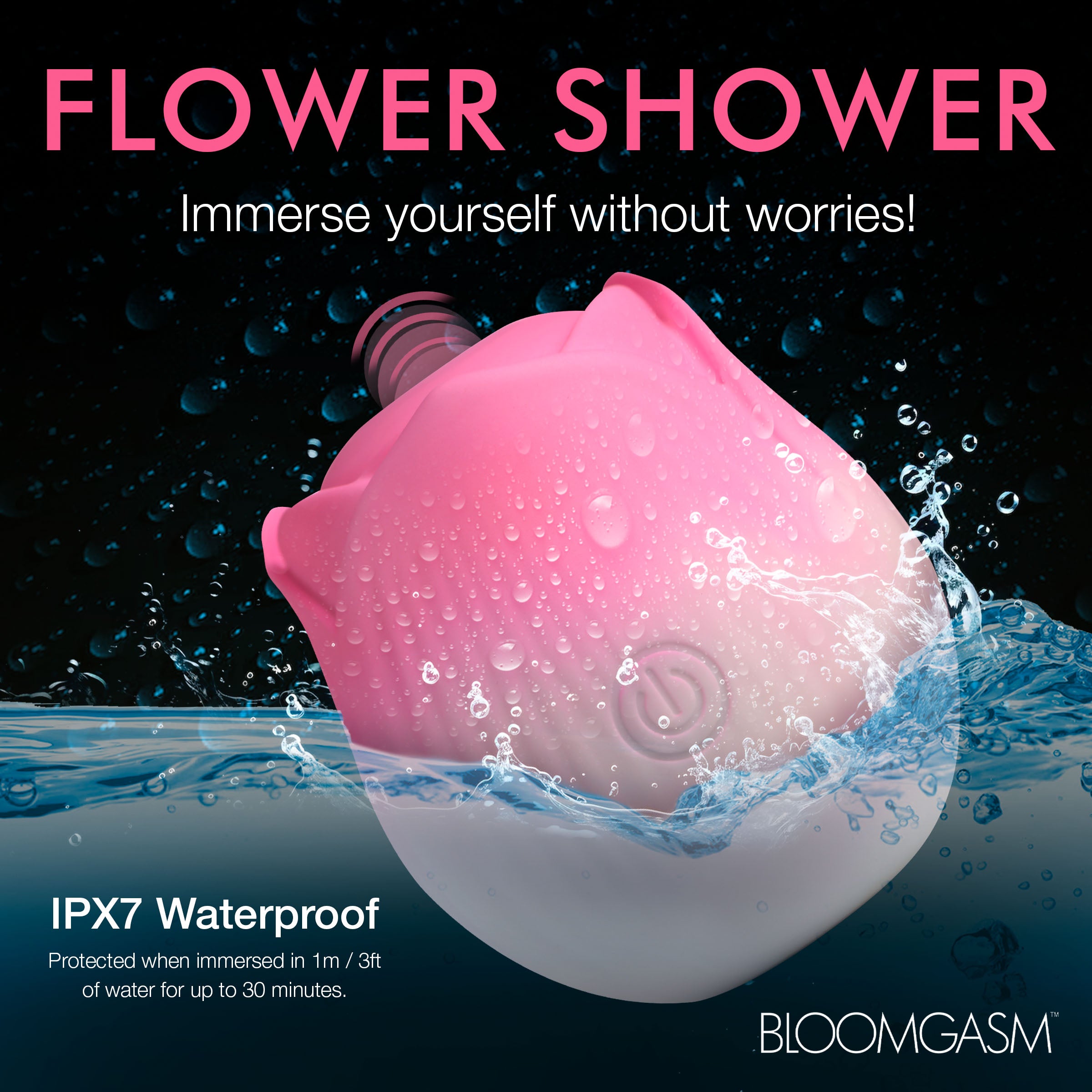 Bloomgasm Pulsing Petals Throbbing Rose Stimulator - Red
