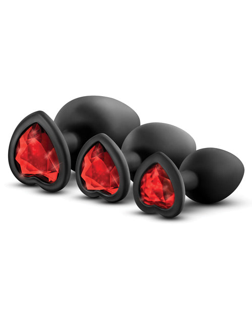 Blush Luxe Bling Plugs Training Kit - Pink W/white Gems