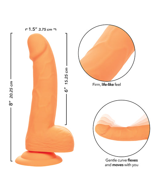 Silicone Studs Neon 6" Dildo