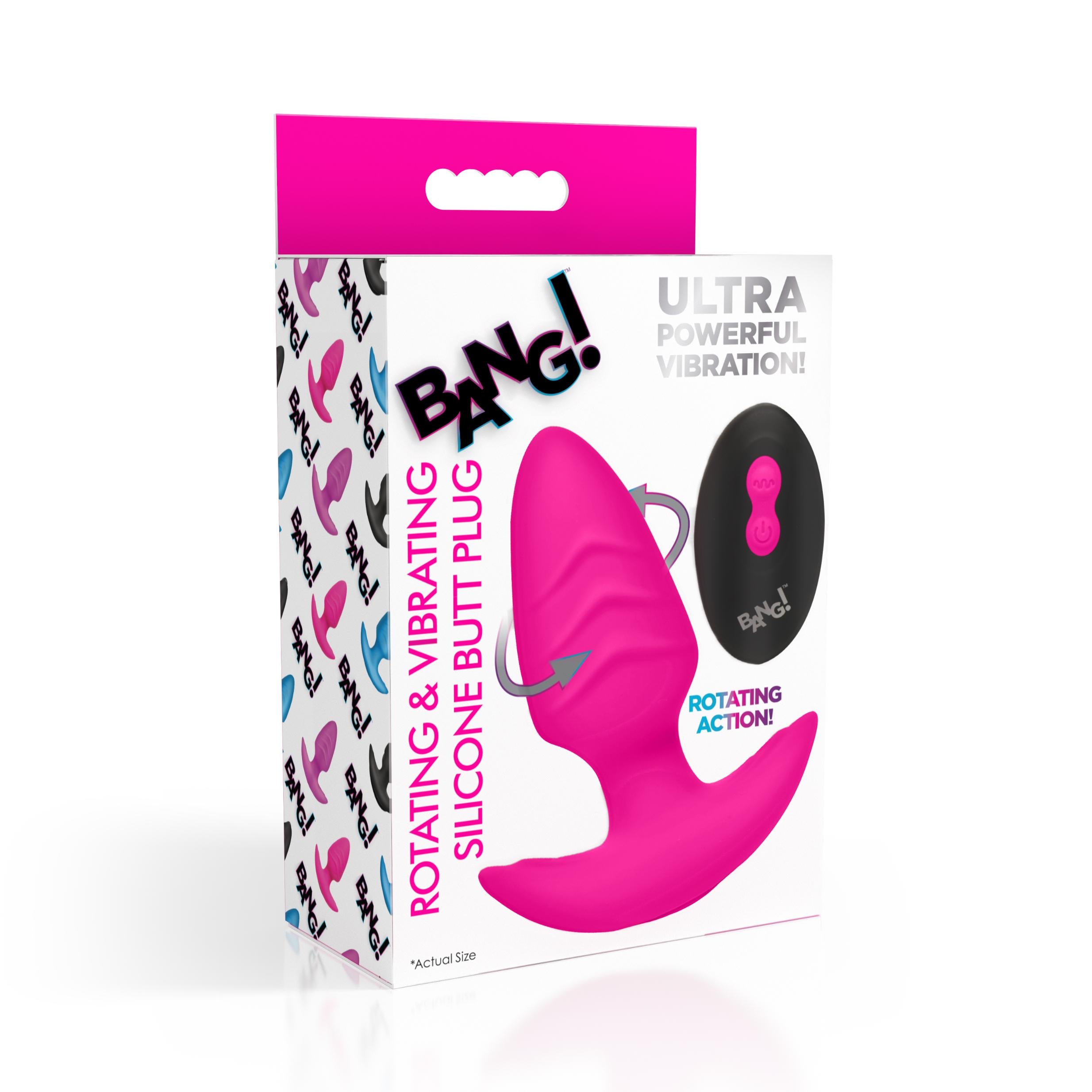 Rotating And Vibrating Silicone Butt Plug