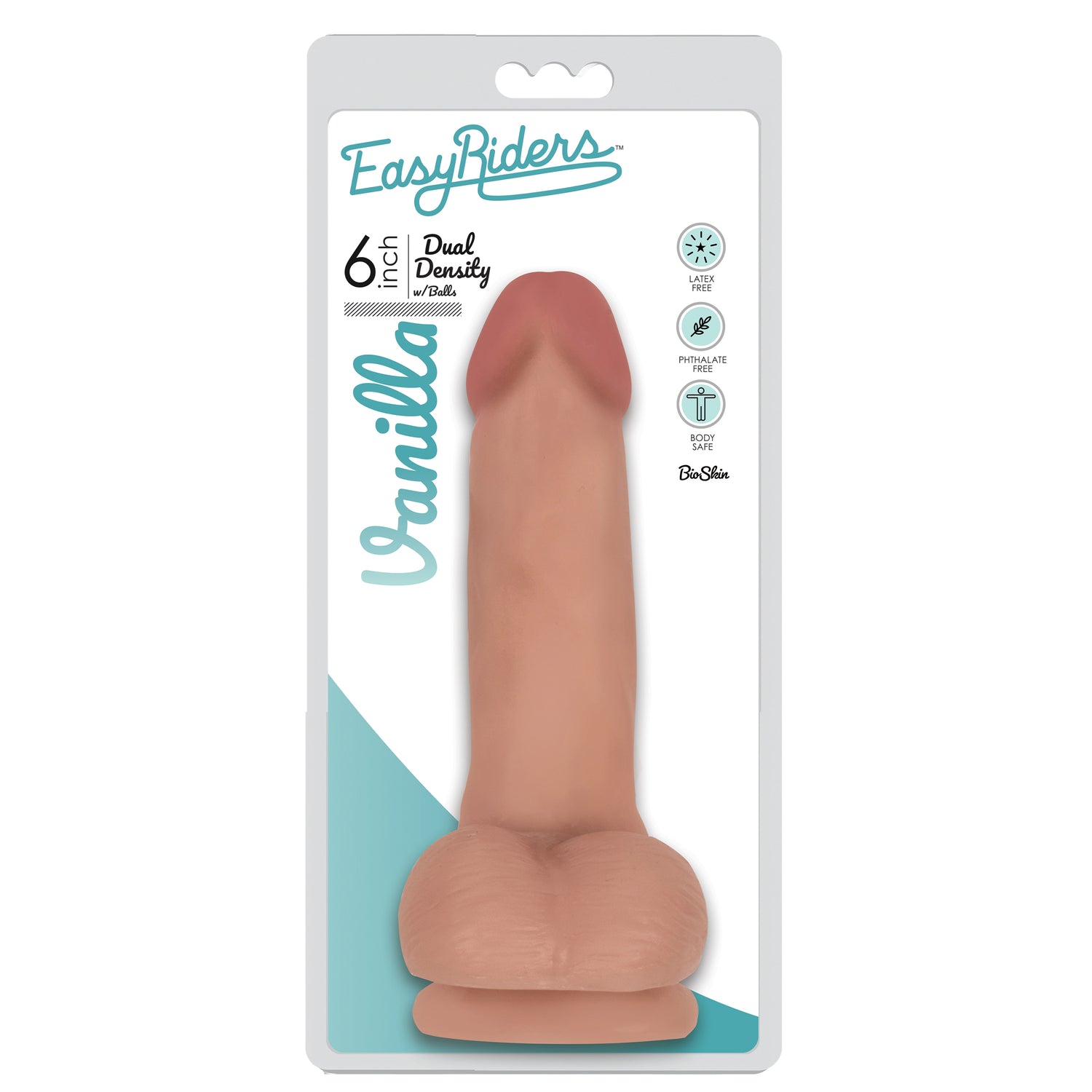 Easy Riders 6 Inch Dual Density Dildo With Balls