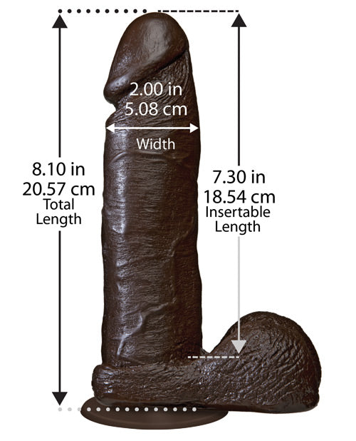 "8"" Realistic Cock W/balls"