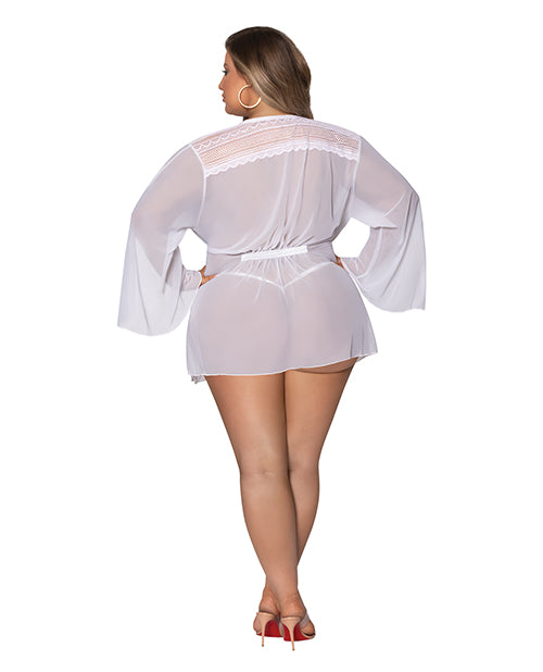 Modern Romance Flowing Short Robe 2x