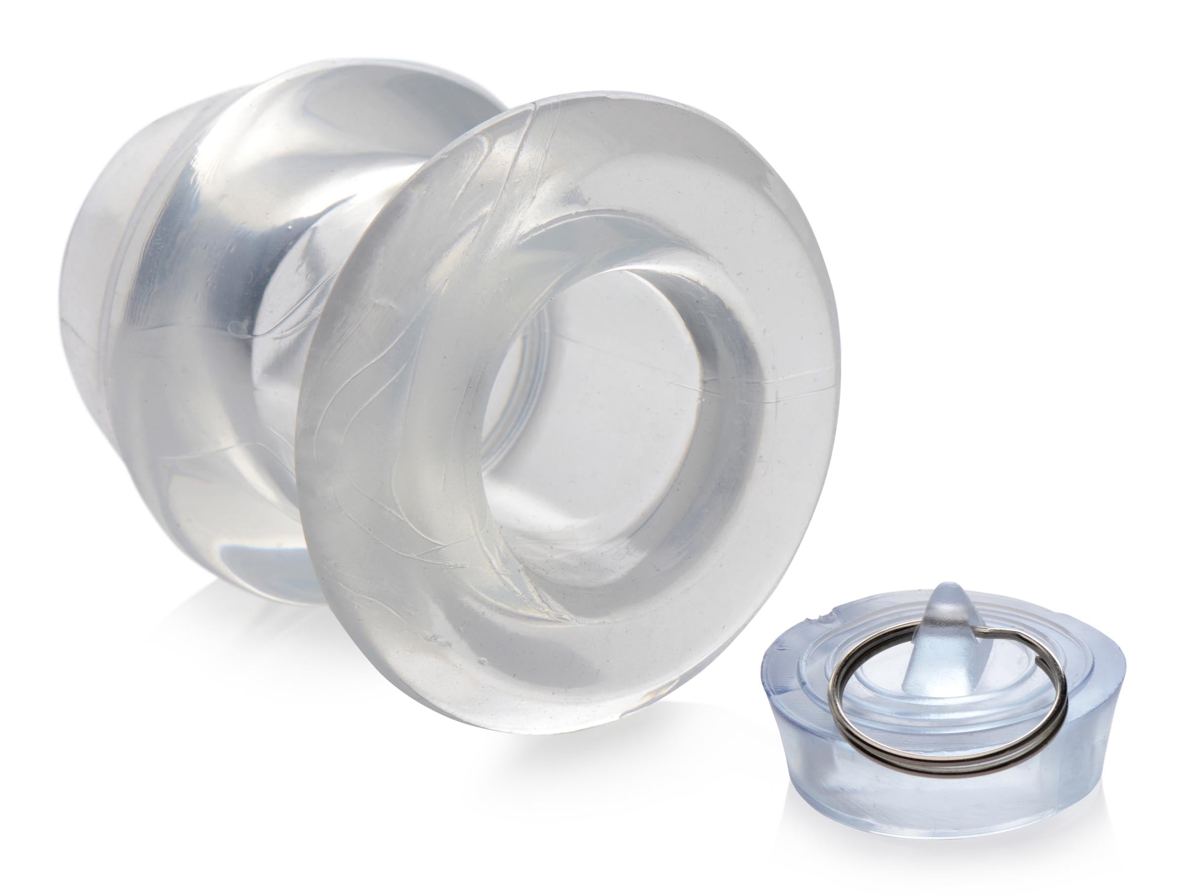 Ass Bung Clear Hollow Anal Dilator With Plug