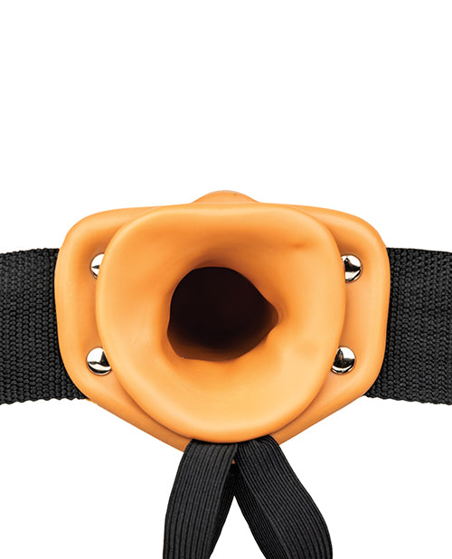 Shots Realrock 8" Vibrating Hollow Strap On W/o Balls