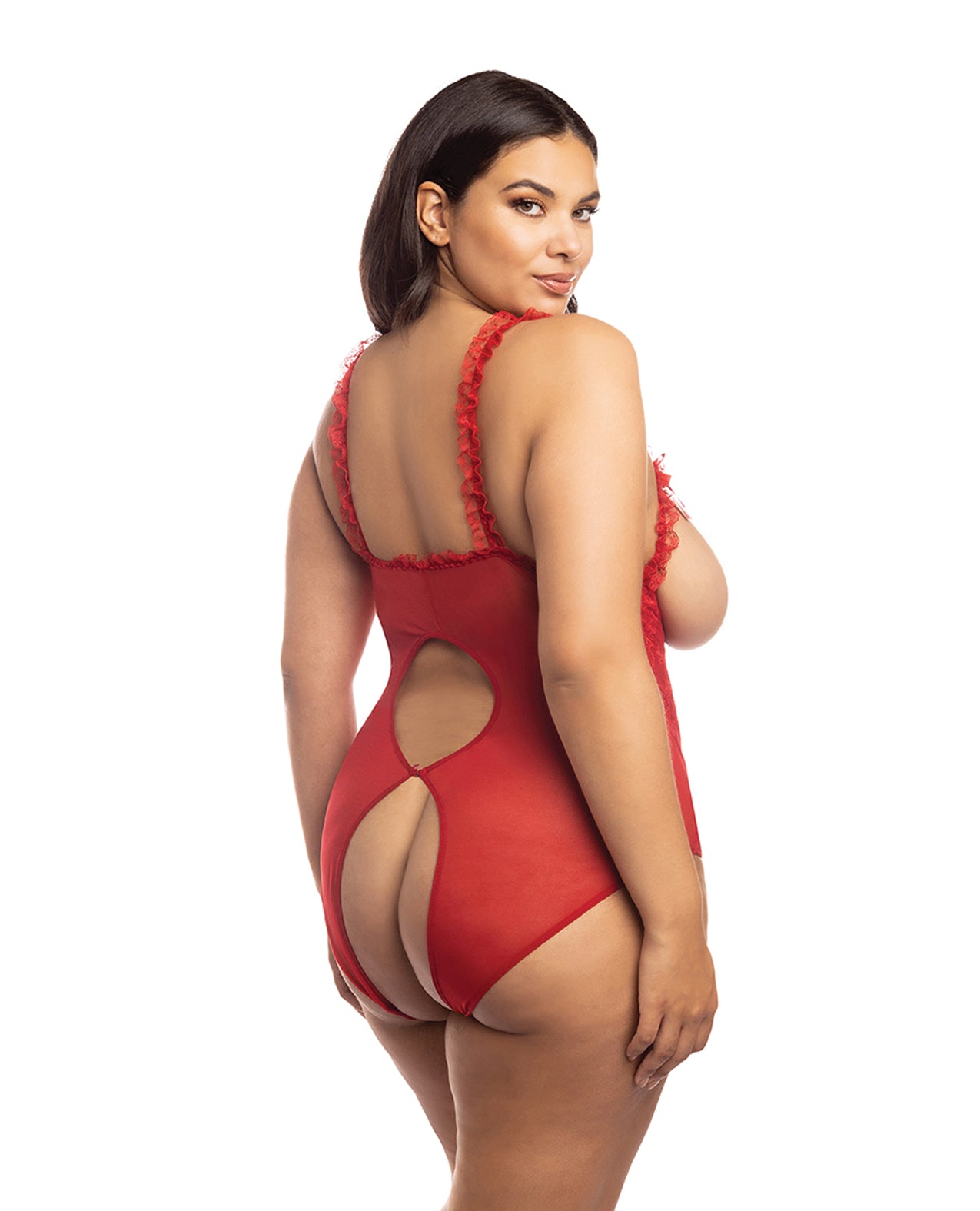 Lace Open Cup & Crotchless Teddy