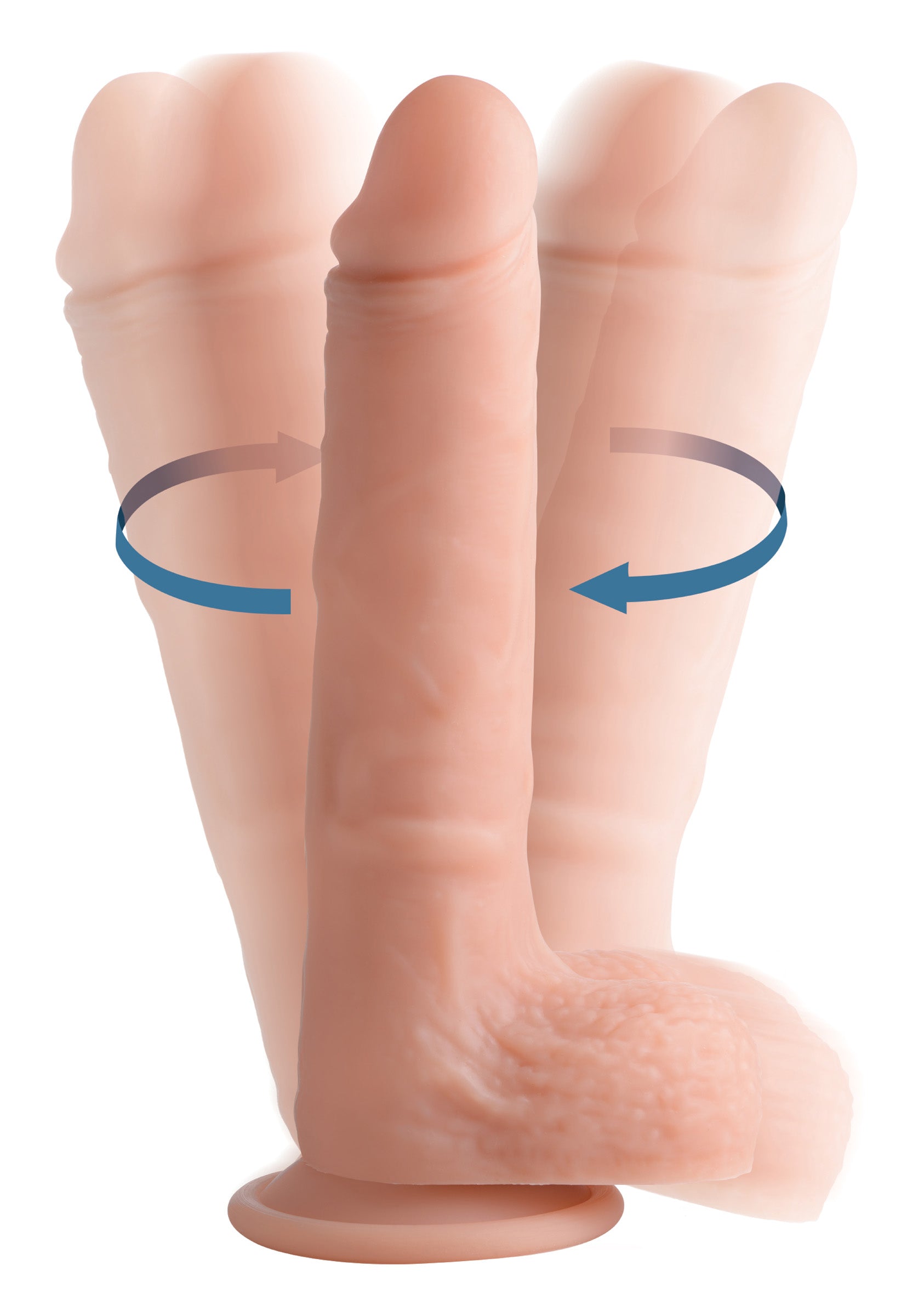 Vibrating And Rotating Remote Control Silicone Dildo With Balls