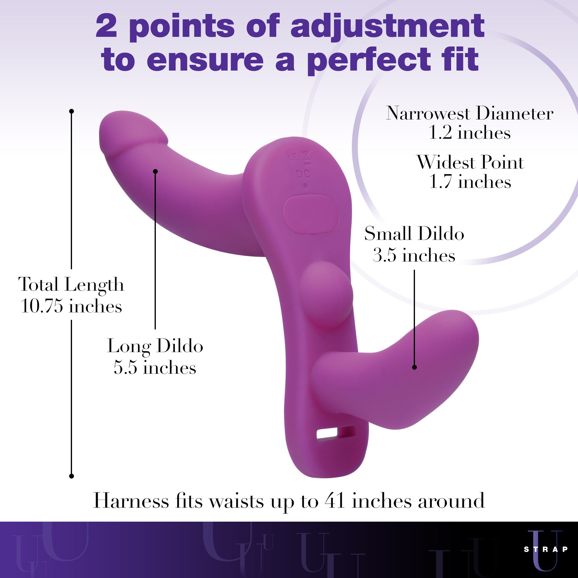 Double Take 10x Double Penetration Vibrating Strap-on Harness -