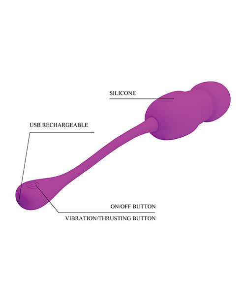 Pretty Love Callie Thrusting & Vibrating Egg - Fuchsia