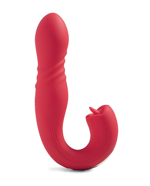 Joi App Controlled Thrusting G-spot Vibrator & Clit Licker
