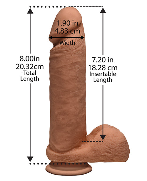 The D 8" Dual Density Perfect D w/Balls - Caramel