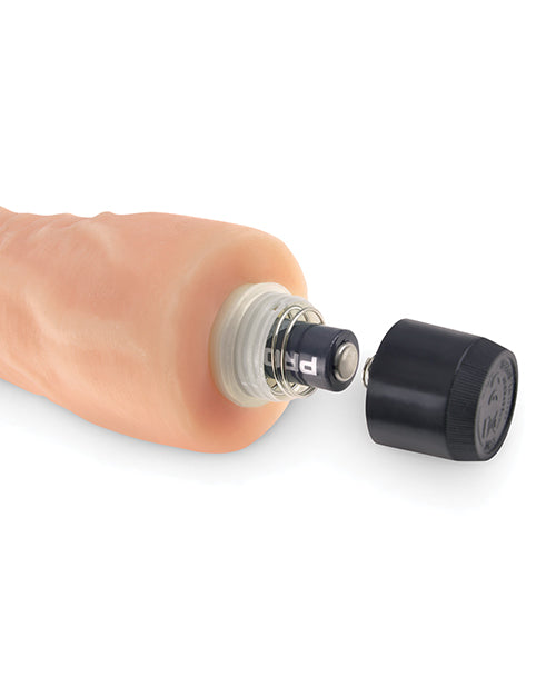 Real Feel No. 5 Long 7.5" Vibe Waterproof - Mutli-speed Flesh