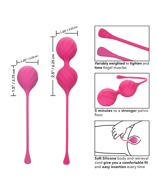 Kegel Training 2 pc Set - Pink