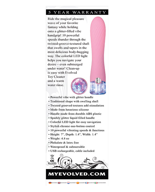 Evolved Sparkle Rechargeable Vibrator - Pink