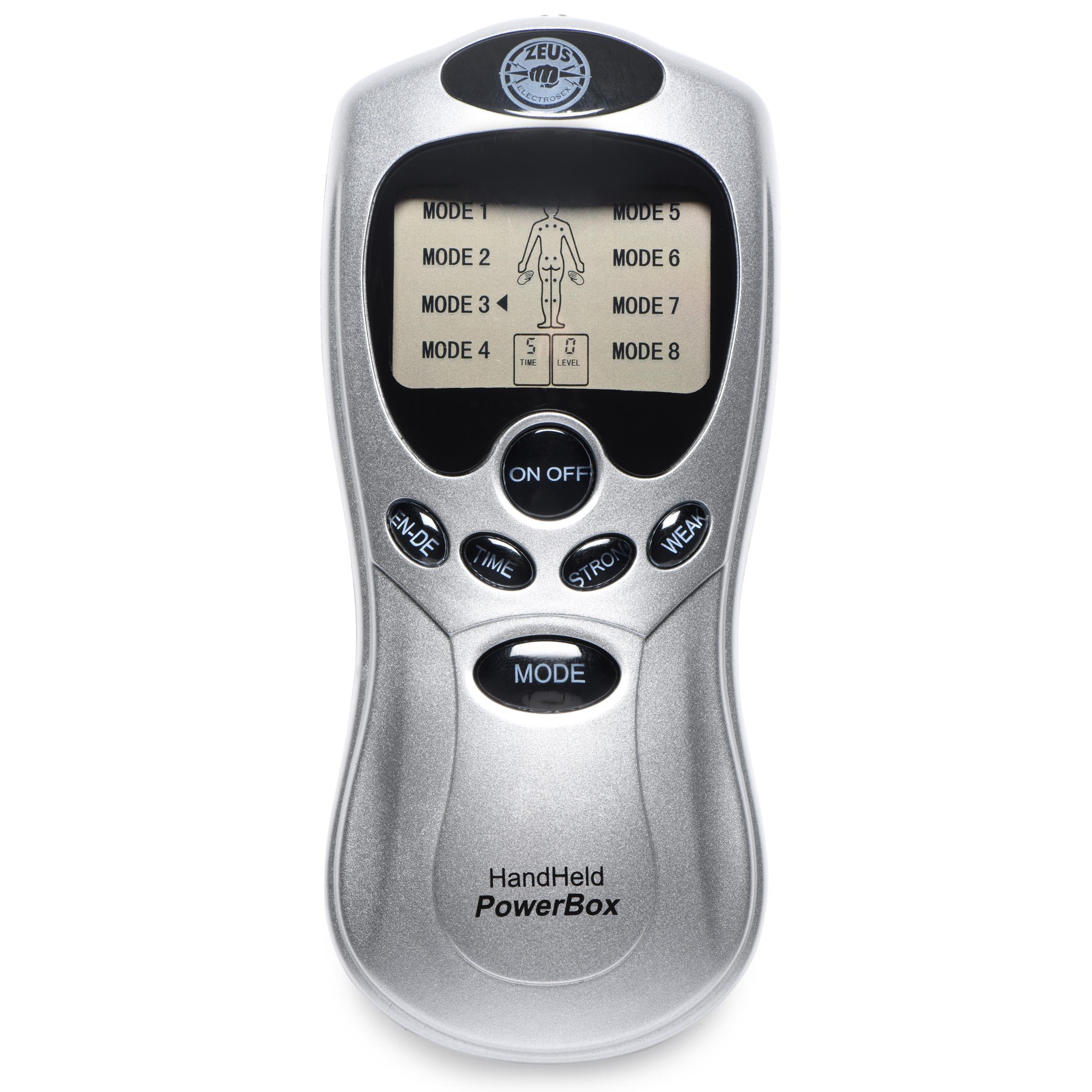 Zeus Handheld 8 Mode Power Box With Black Pads