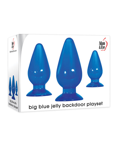 Adam &amp; Eve Big Blue Jelly Backdoor Playset - Blue