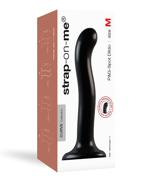 Strap On Me Silicone P&amp;g Spot Dildo - Black