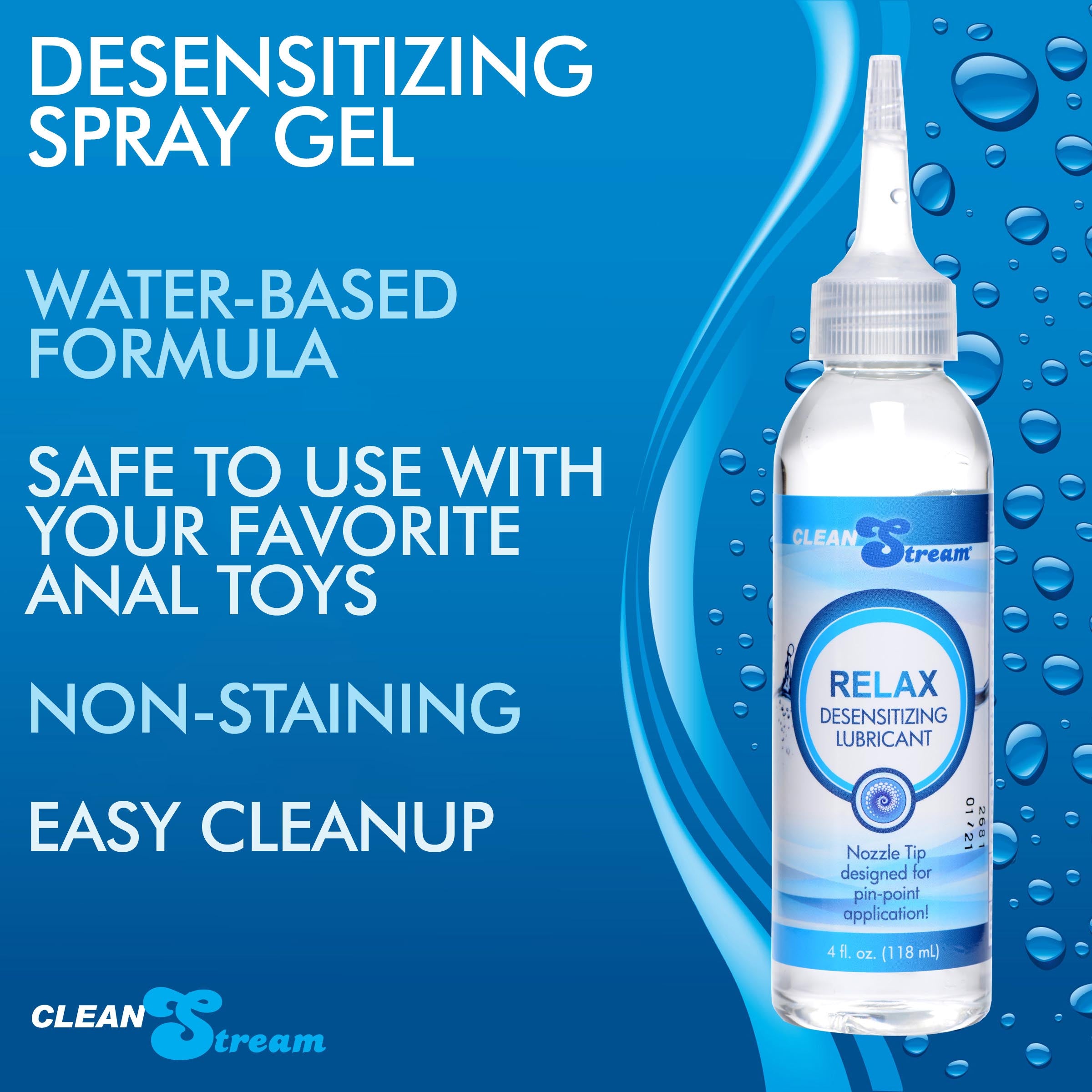 Relax Desensitizing Lubricant With Nozzle Tip - Oz.