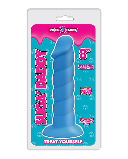 Rock Candy Suga Daddy Silicone Dildo - Blue