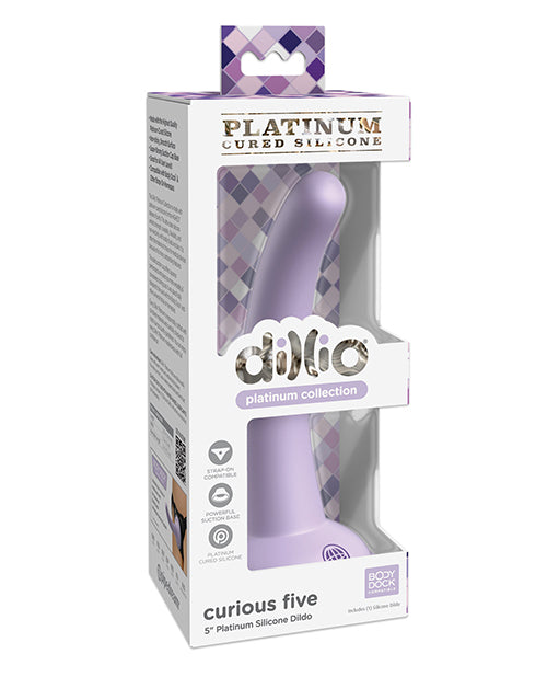 Dillio Platinum 5&quot; Curious Five Silicone Dildo