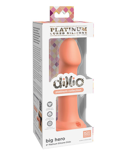 Dillio Platinum 6&quot; Big Hero Silicone Dildo