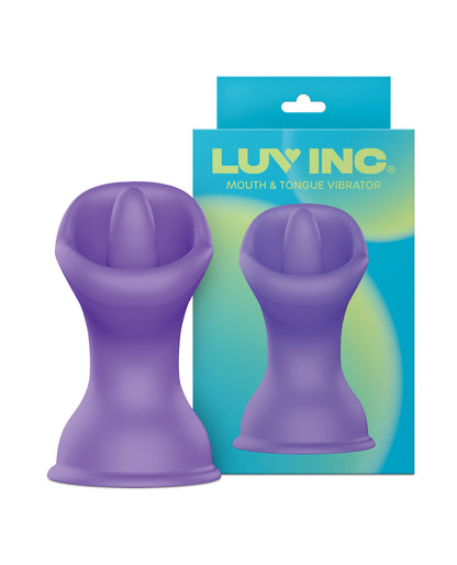 Luv Inc. Mouth &amp; Tougue Suction Cup Vibrator - Purple
