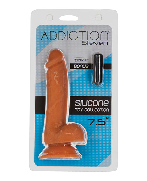 Addiction Steven 7.5&quot; Dildo - Caramel