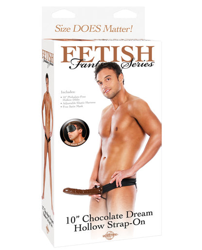 Fetish Fantasy Series 10&quot; Chocolate Dream Hollow Strap On