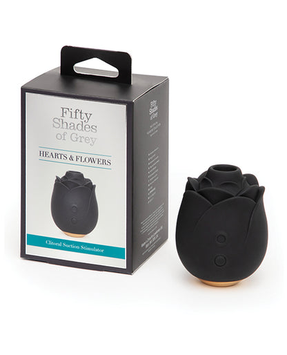 Fifty Shades of Grey Hearts &amp; Flowers Rose Vibrator - Black