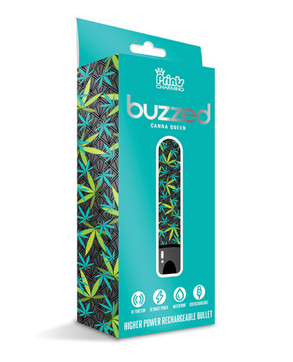 Buzzed 3.5&quot; Rechargeable Bullet - Canna Queen Black