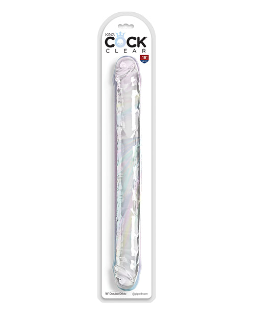 King Cock Clear 18&quot; Double Dildo - Clear