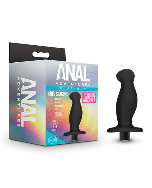 Blush Anal Adventures Platinum Silicone Vibrating Prostate Massager 02&amp;