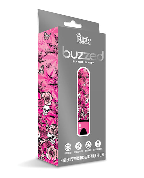 Buzzed 3.5&quot; Rechargeable Bullet - Blazing Beauty Pink