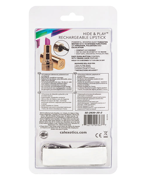 Hide &amp; Play Rechargeable Lipstick - Purple