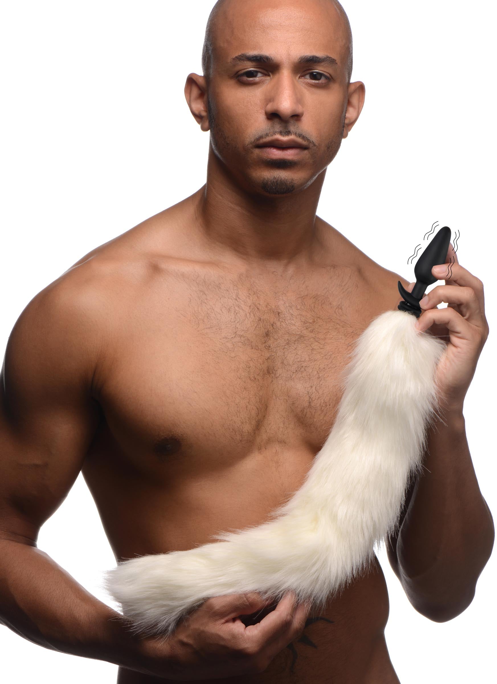 Small Vibrating Anal Plug With Interchangeable Fox Tail