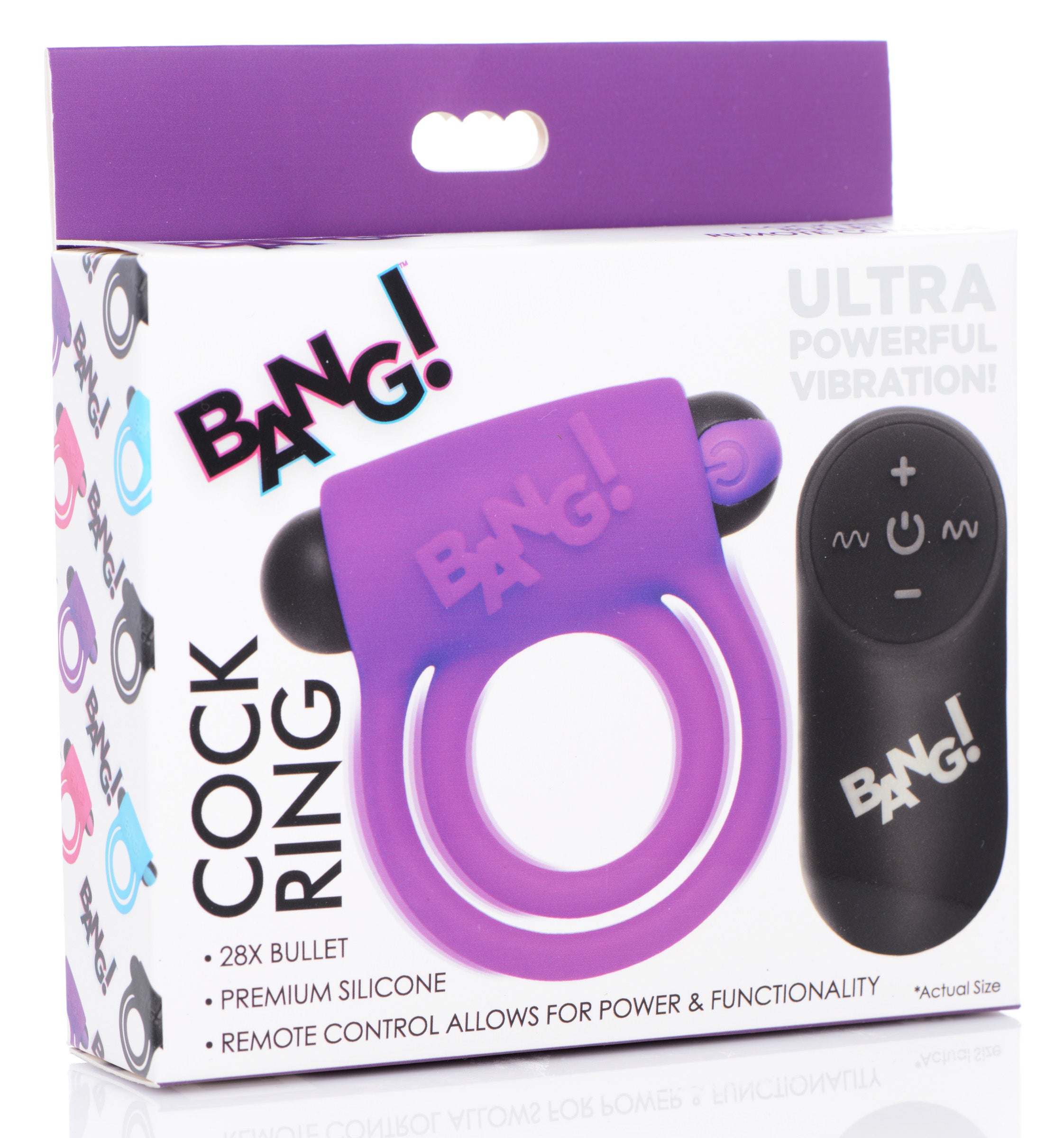 Remote Control 28x Vibrating Cock Ring And Bullet