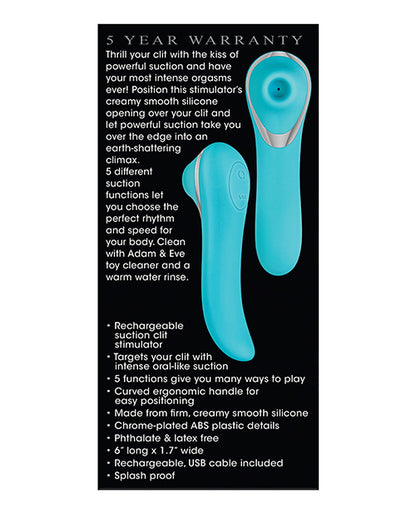 Adam &amp; Eve French Kiss Her Clit Stimulator - Teal