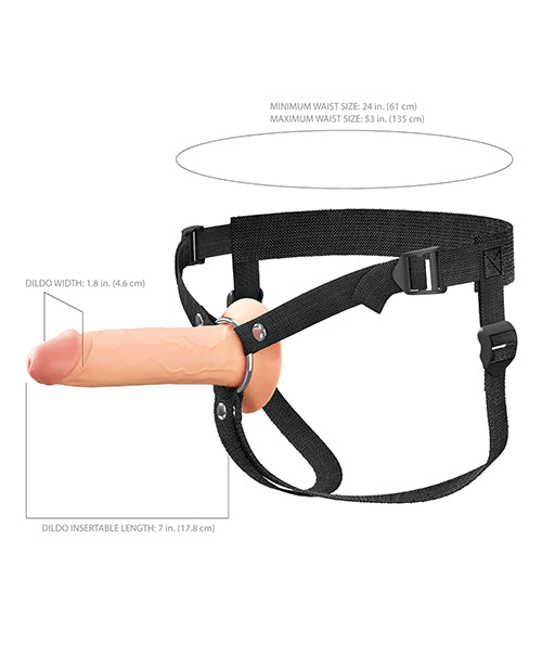Fantasy X-Tensions Elite 7&quot; Silicone Hollow Strap-on - Light