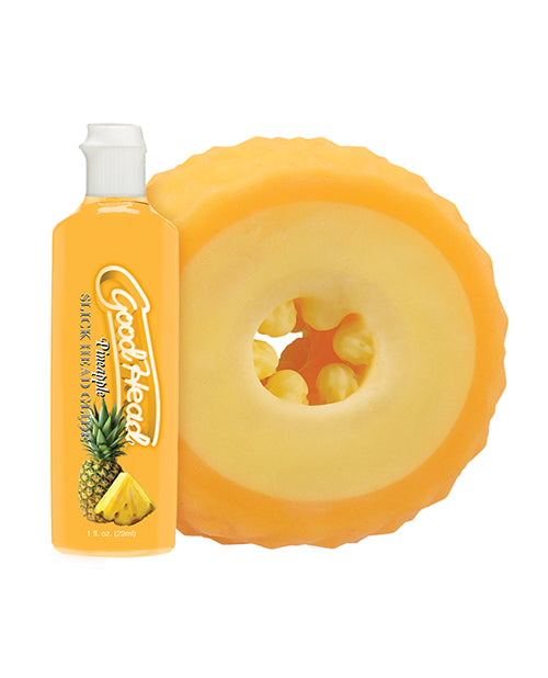GoodHead Pineapple Blowjob Set Includes Stroker &amp; Slick Head Glide - 1 oz Bottle Pineapple